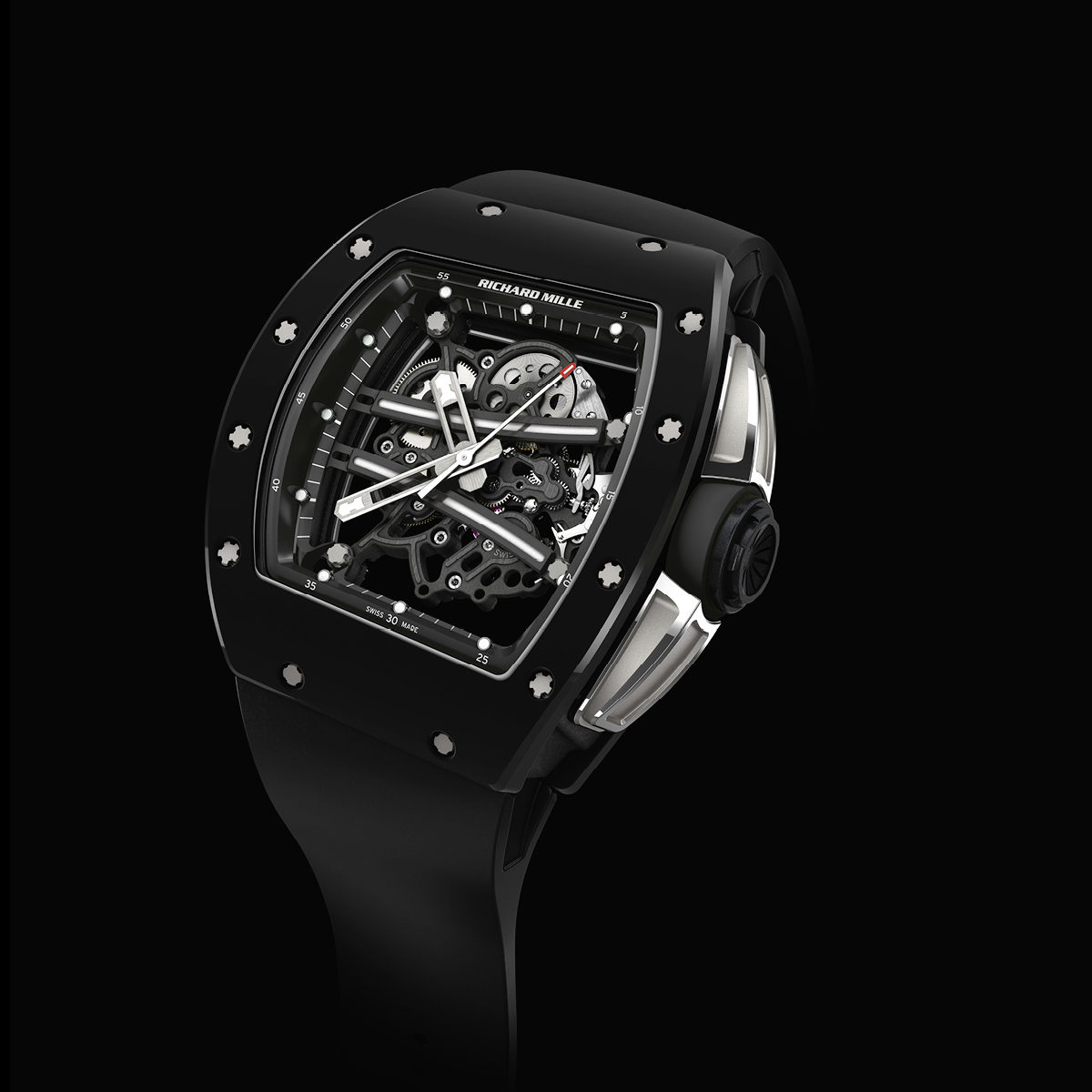 Richard Mille RM 61-01 black Replica Watch Manual Winding Yohan Blake